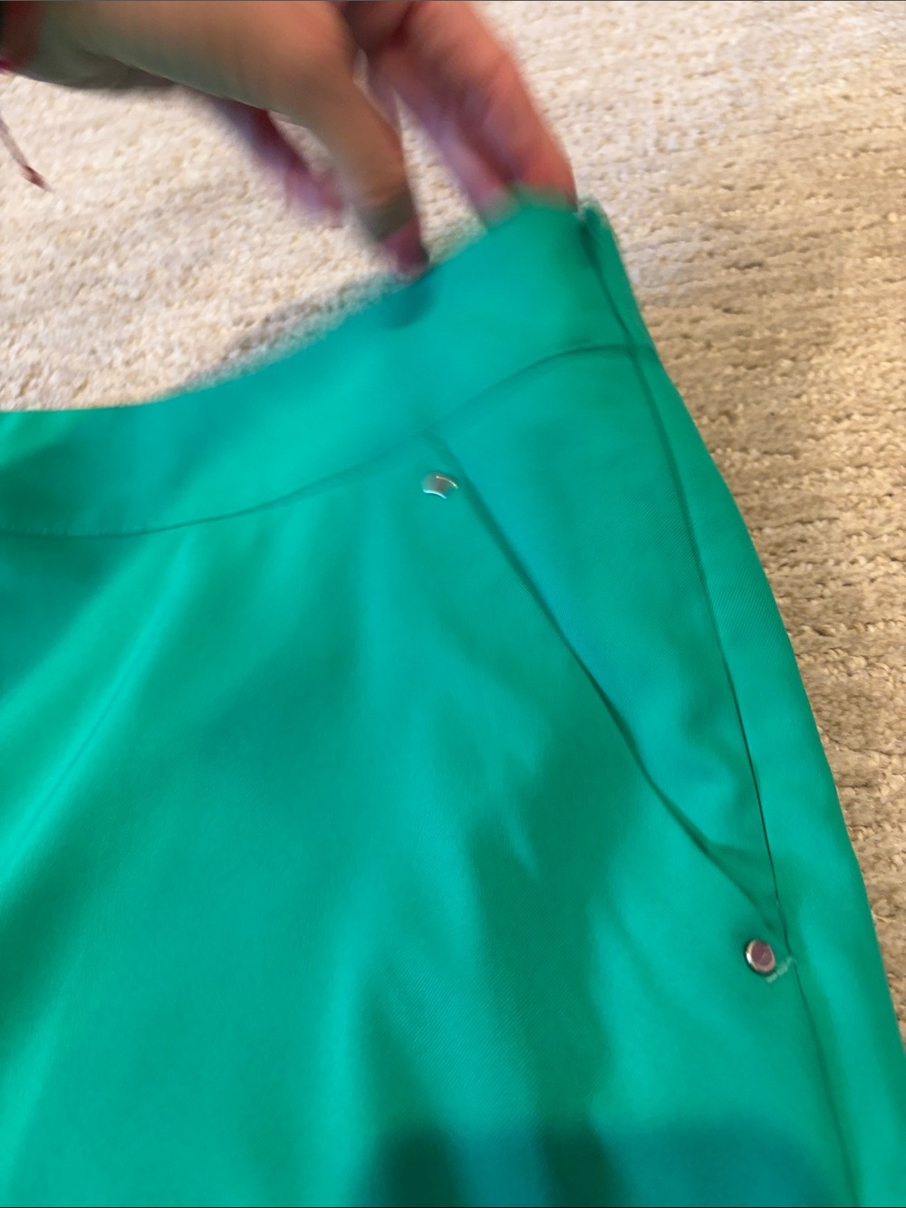 Women's Green A-Line Golf Skirt - Picture 4 of 6